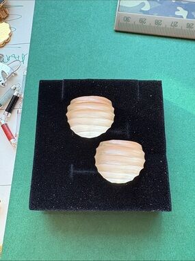 Alexis Bittar vintage clip earrings.